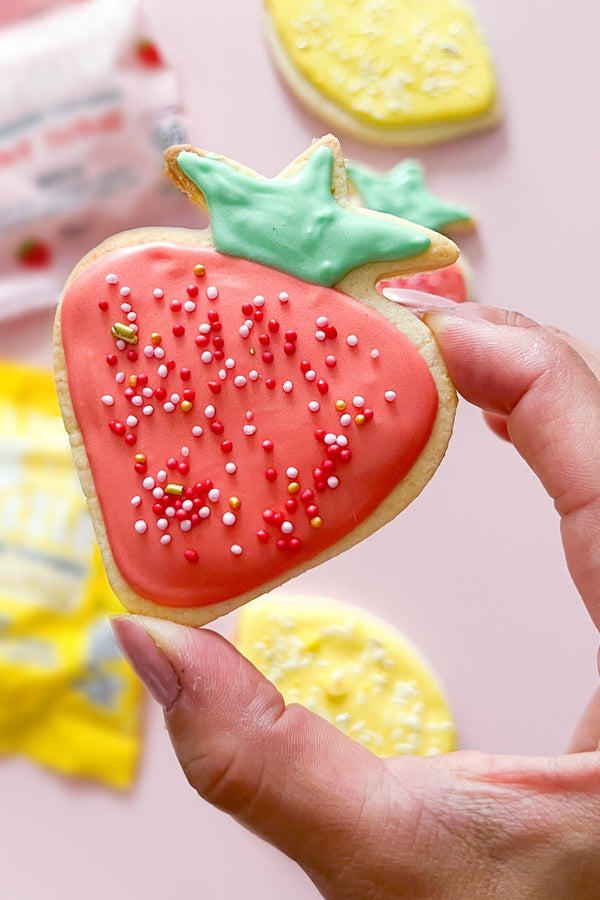 royal icing topped sugar cookies