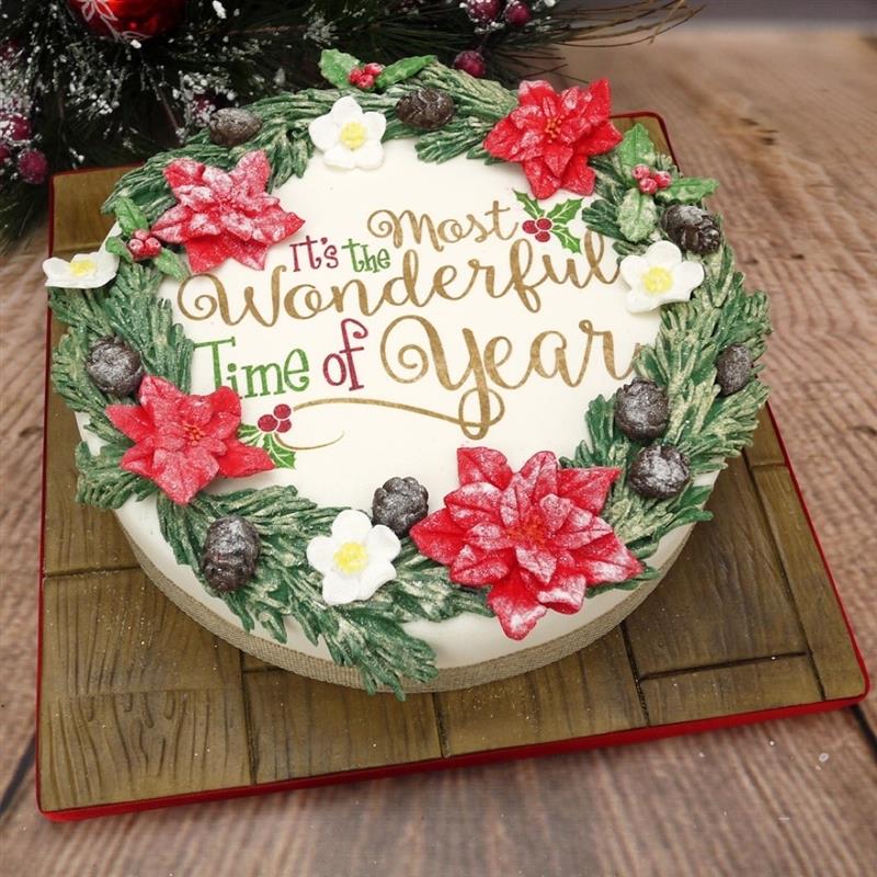 christmas wreath cake