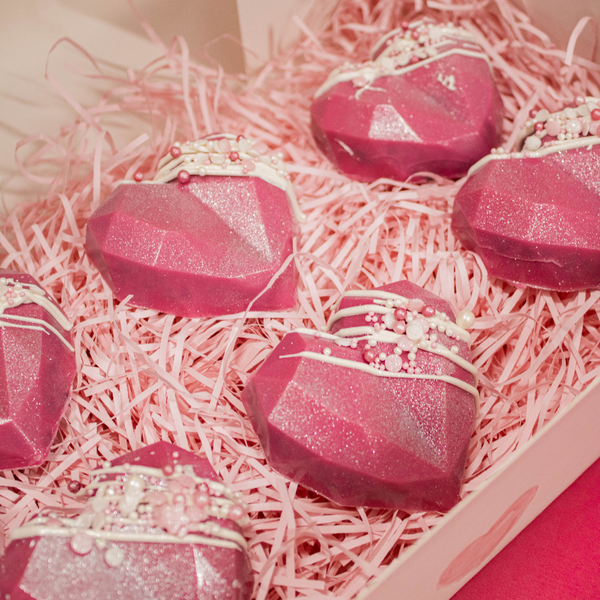 How to make Valentine's Day Chocolate Geo Hearts