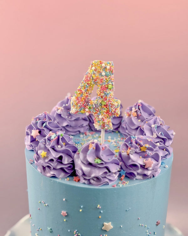 chocolate number cake topper