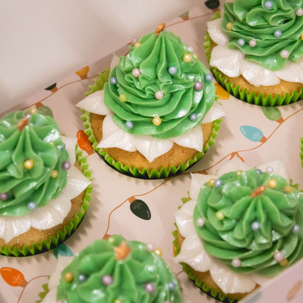 How to Make Christmas Tree Cupcakes