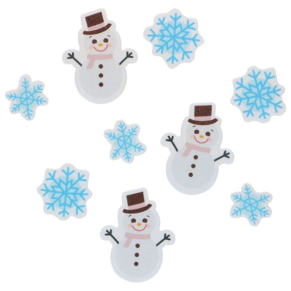 Wilton Snowmen & Snowflakes Edible Wafer Decorations Set of 9