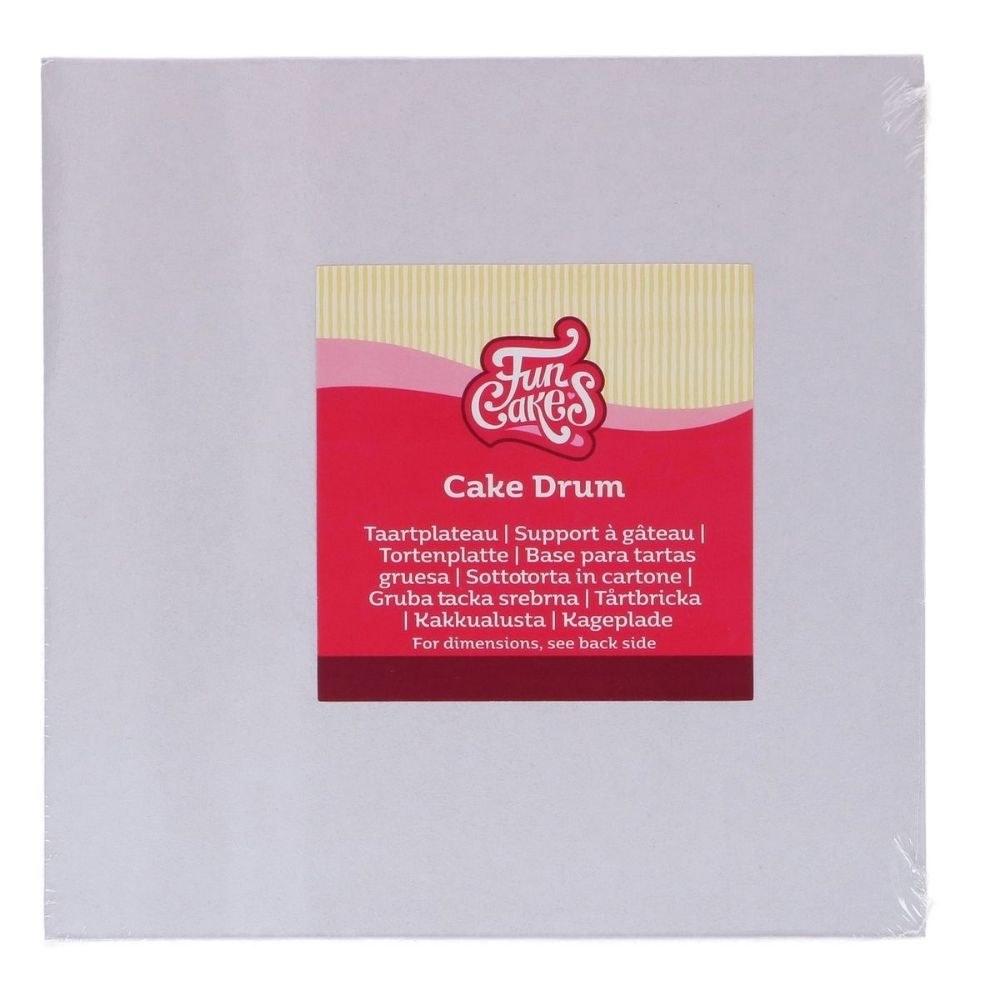 FunCakes 12mm White Square Cake Drum Board