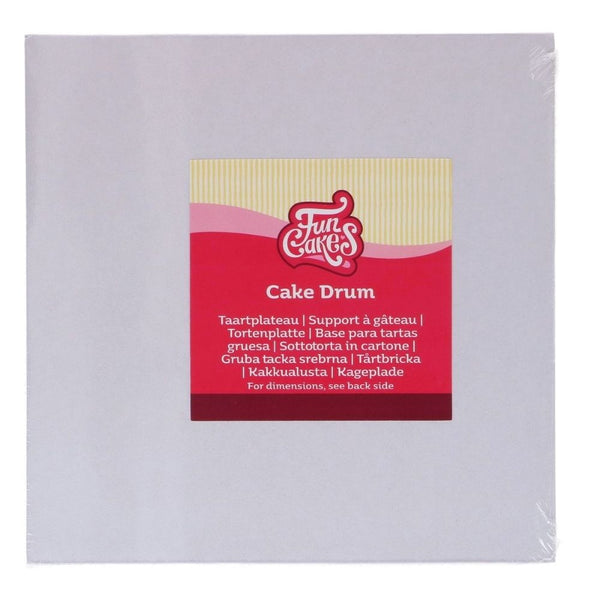 FunCakes 12mm White Square Cake Drum Board