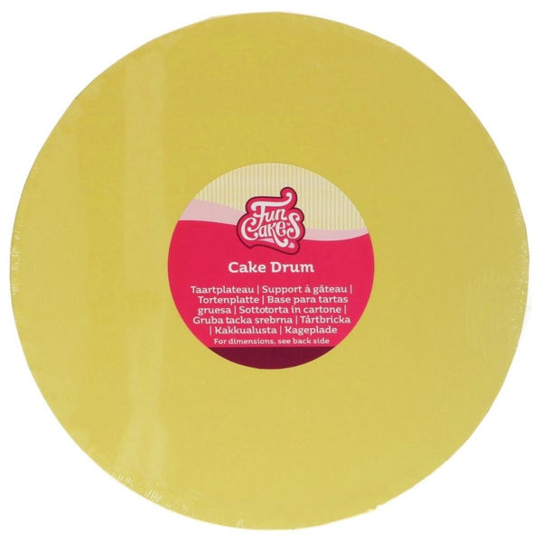 FunCakes 12mm Pastel Yellow Round Cake Drum Board