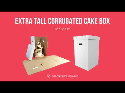 Simply Making 16" x 16" x 27" Tall Corrugated White Cake Box & Insert