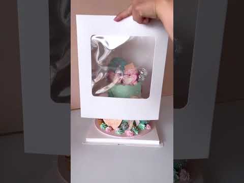 Simply Making Tall Extra Deep White Cake Box With Front Window