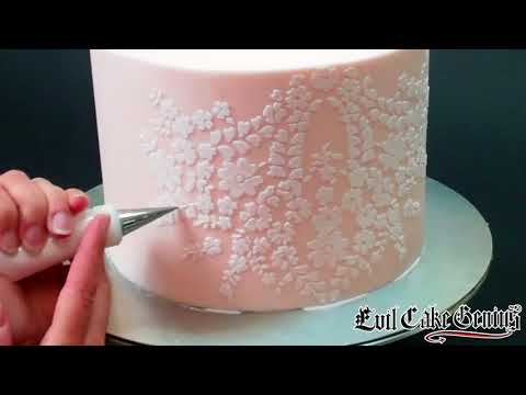 Evil Cake Genius Bodice Lace Cropped Cake Stencil