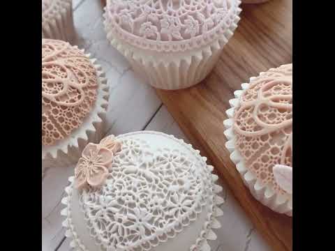Katy Sue Designs Floral Lace Cupcake Silicone Mould - Katy Sue Designs