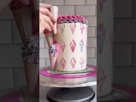 Belsize Cakes Vintage Ice Cream Cake Stencil
