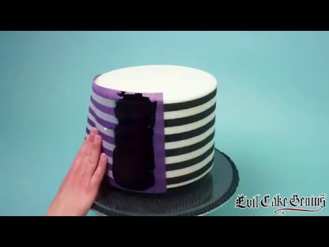 Evil Cake Genius Half Inch Horizontal Stripe Mesh Cake Stencil