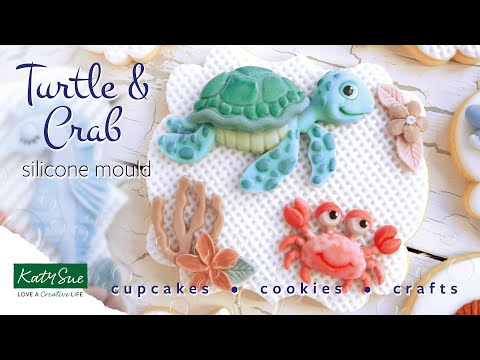 Katy Sue Designs Turtle & Crab Silicone Moulds
