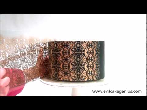 Evil Cake Genius Seamless Velvet Burnout Stencil