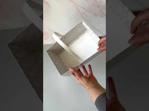Simply Making Holds 6 White Wicker Effect Cupcake Box With Handle