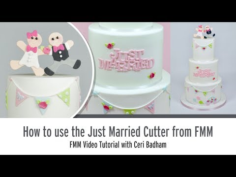 FMM Just Married Curved Words Cutter