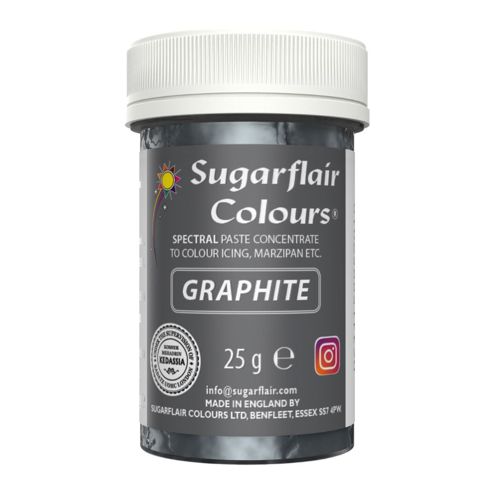 Sugarflair Graphite - Spectral Paste Concentrate Food Colouring 25g (Old Recipe)