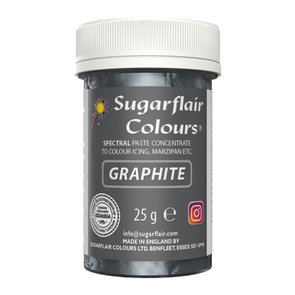 Sugarflair Graphite - Spectral Paste Concentrate Food Colouring 25g (Old Recipe)
