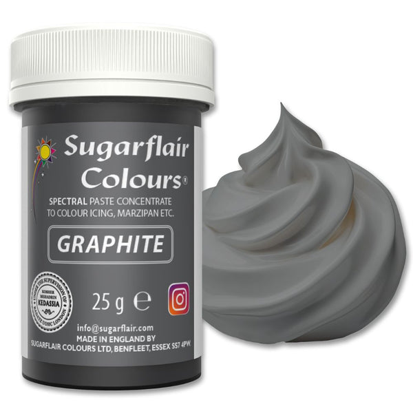 Sugarflair Graphite - Spectral Paste Concentrate Food Colouring 25g (Old Recipe)