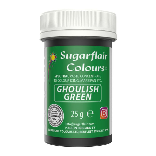Sugarflair Ghoulish Green - Spectral Paste Concentrate Colouring 25g
