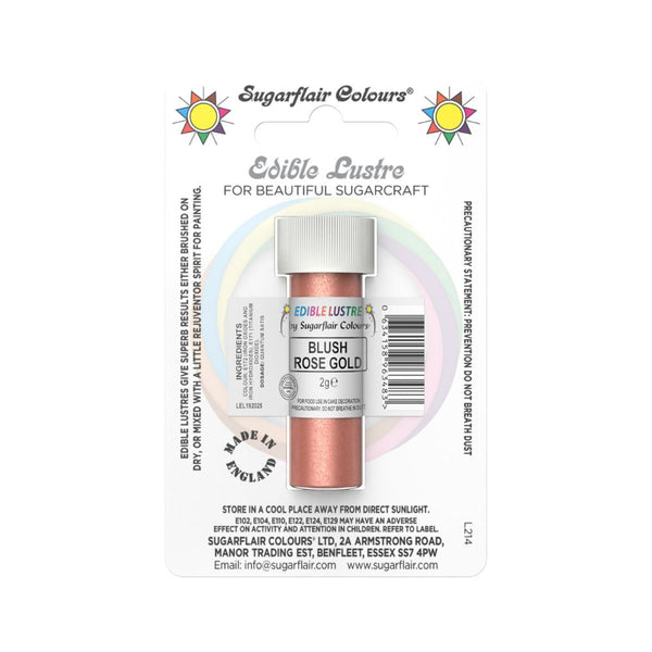 Sugarflair Blush Rose Gold - Edible Lustre Dust 2g
