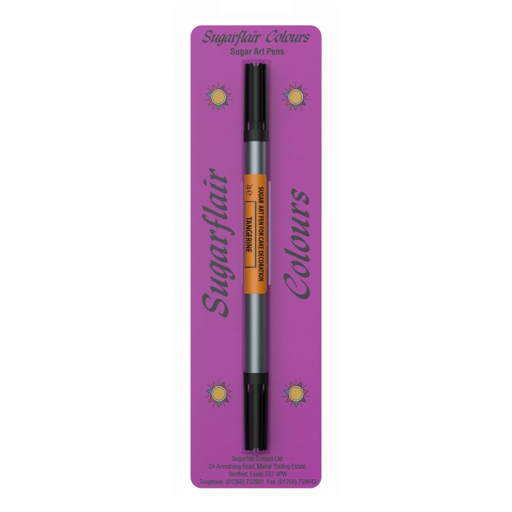 Sugarflair Tangerine - Sugar-Art Dual Nib Edible Food Pen