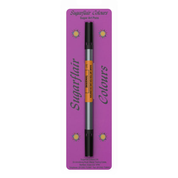 Sugarflair Tangerine - Sugar-Art Dual Nib Edible Food Pen