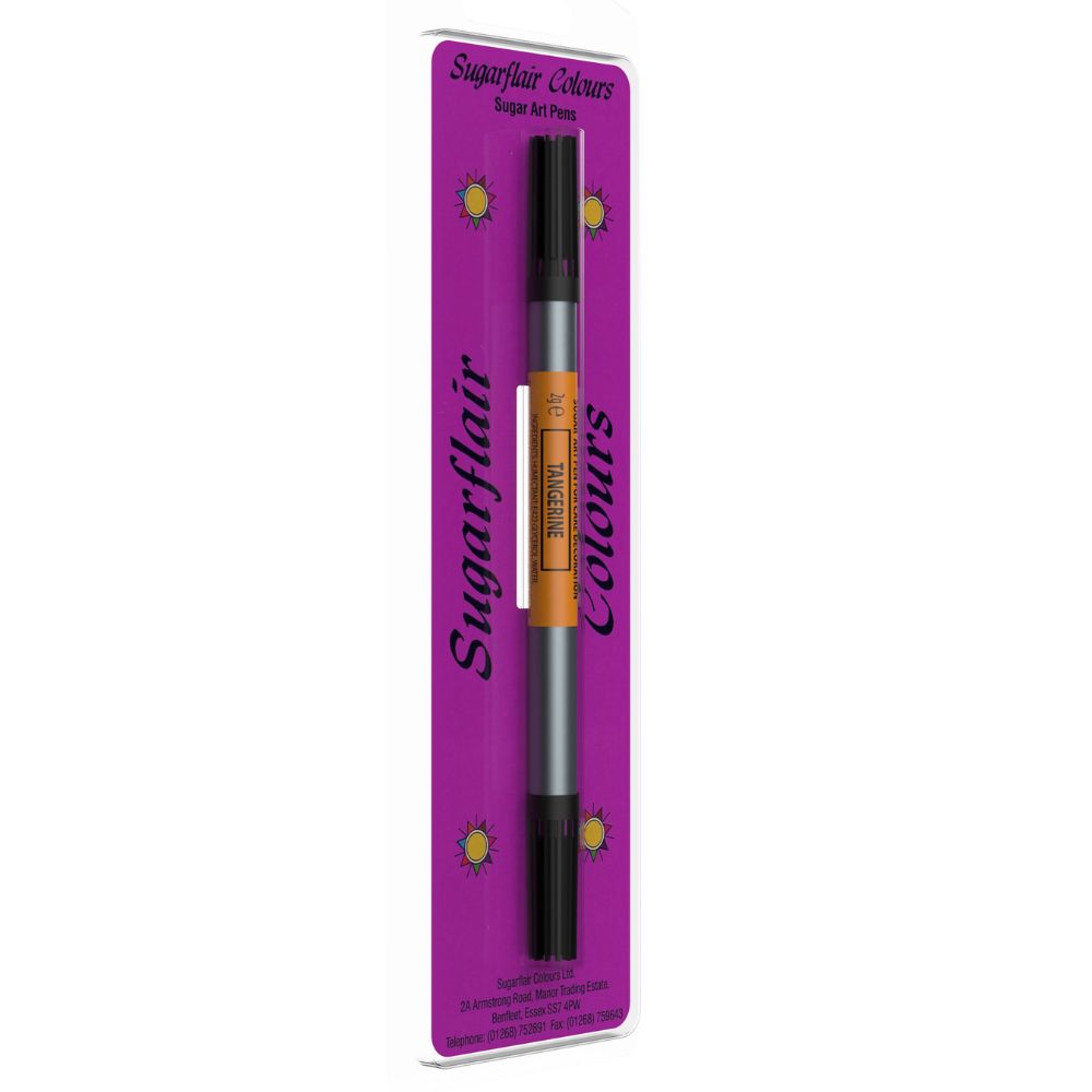 Sugarflair Tangerine - Sugar-Art Dual Nib Edible Food Pen