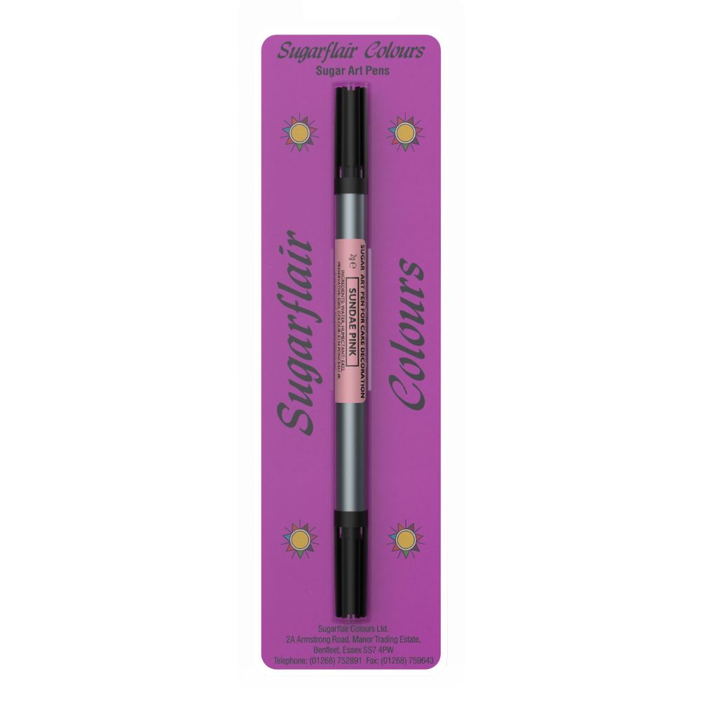 Sugarflair Sundae Pink - Sugar-Art Dual Nib Edible Food Pen
