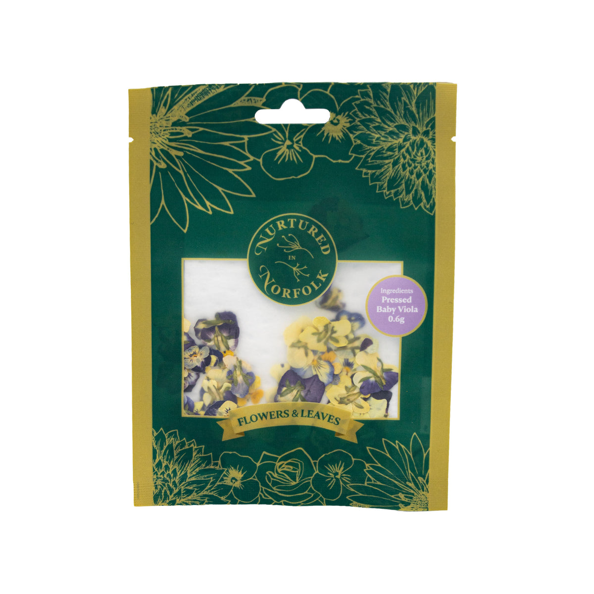 Nurtured In Norfolk Pressed Mini Viola Edible Flowers