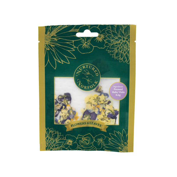 Nurtured In Norfolk Pressed Mini Viola Edible Flowers