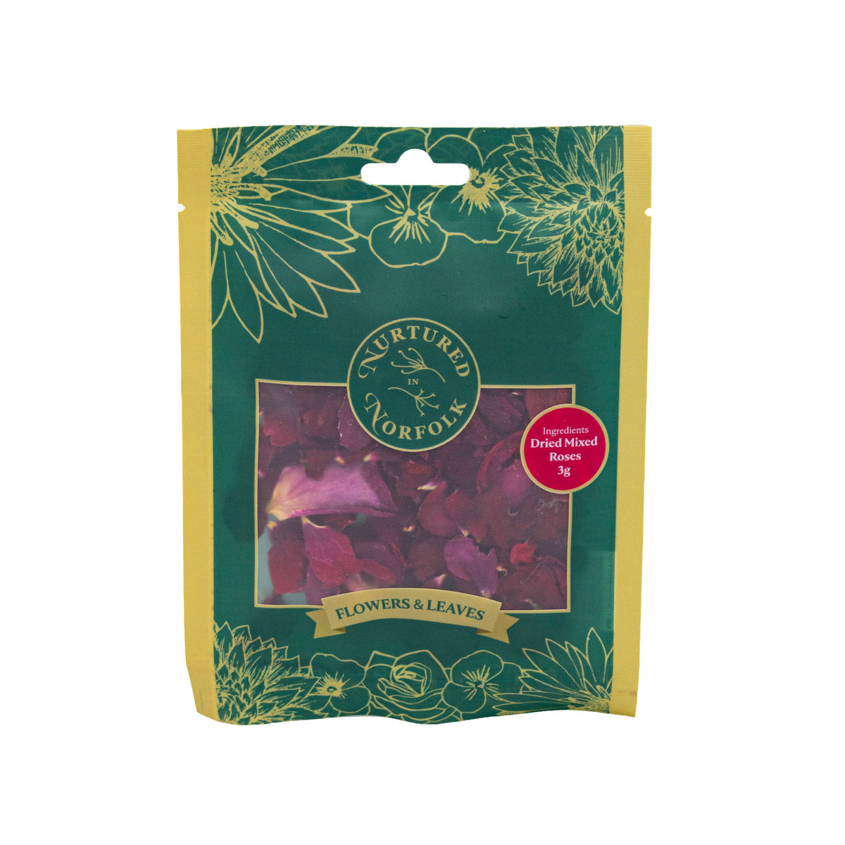 Nurtured In Norfolk Dried Red Roses Edible Flowers