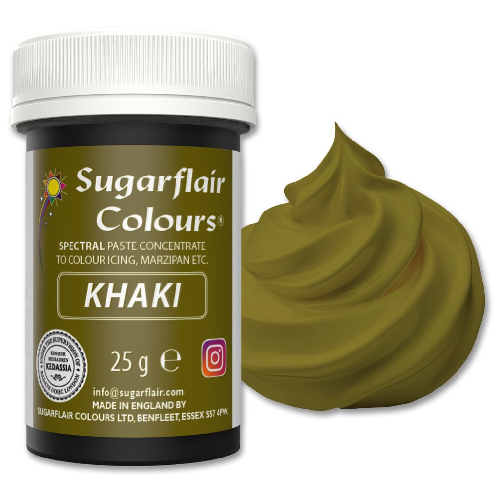 Sugarflair Khaki Brown - Spectral Paste Concentrate Food Colouring 25g