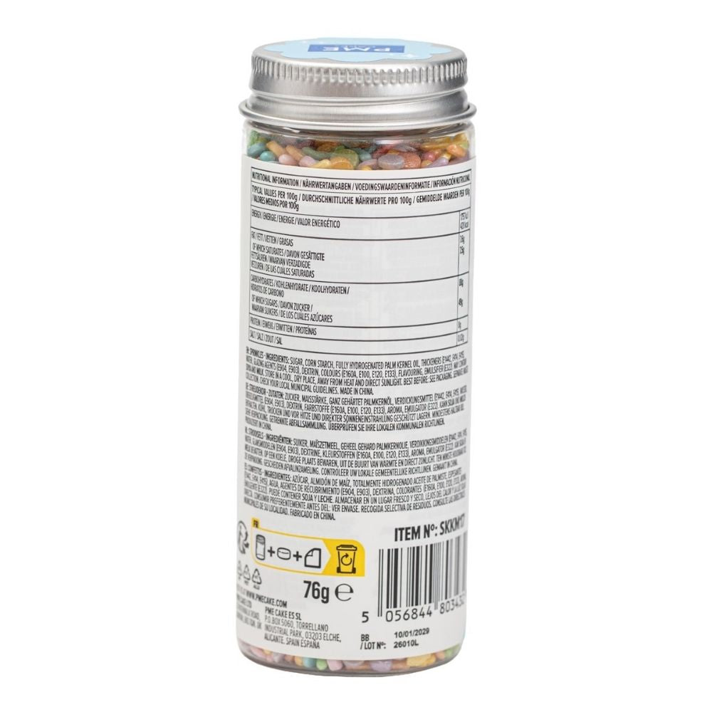 PME Pastel Rainbow Sprinkle Mix 76g