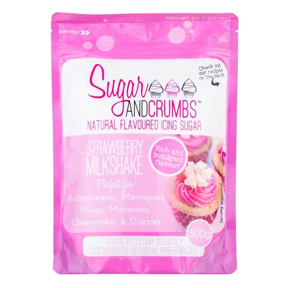Sugar & Crumbs Strawberry Milkshake Icing Sugar 500g