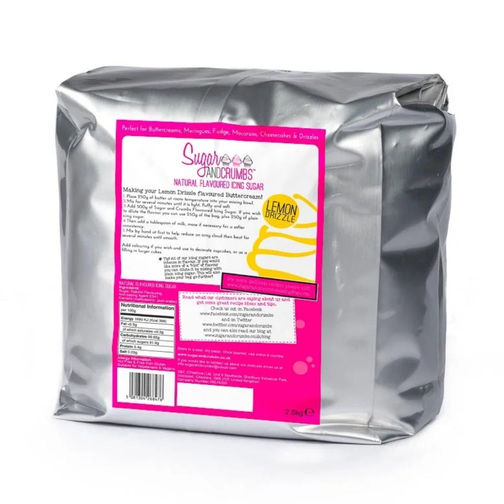 Sugar & Crumbs Lemon Drizzle Natural Flavoured Icing Sugar