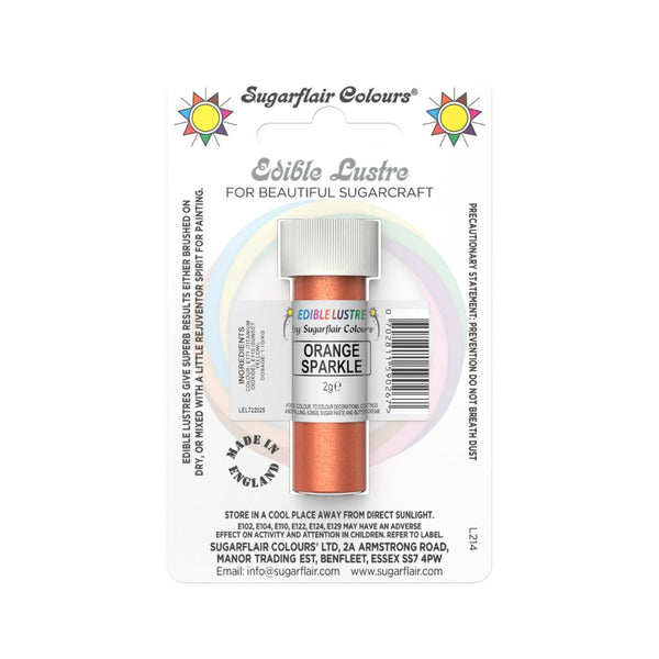 Sugarflair Orange Sparkle - Edible Lustre Dust 2g