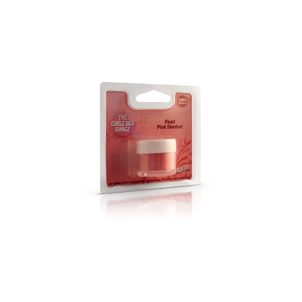 Rainbow Dust Silk Pearl Pink Sherbert Edible Sparkle Dust