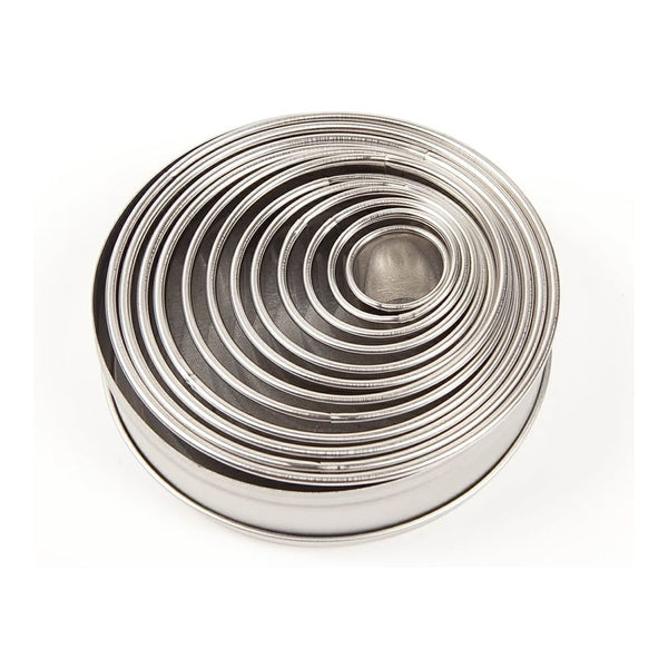 Ateco Plain Round Cutters - 12 Piece Set