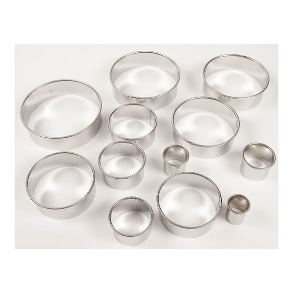 Ateco Plain Round Cutters - 12 Piece Set
