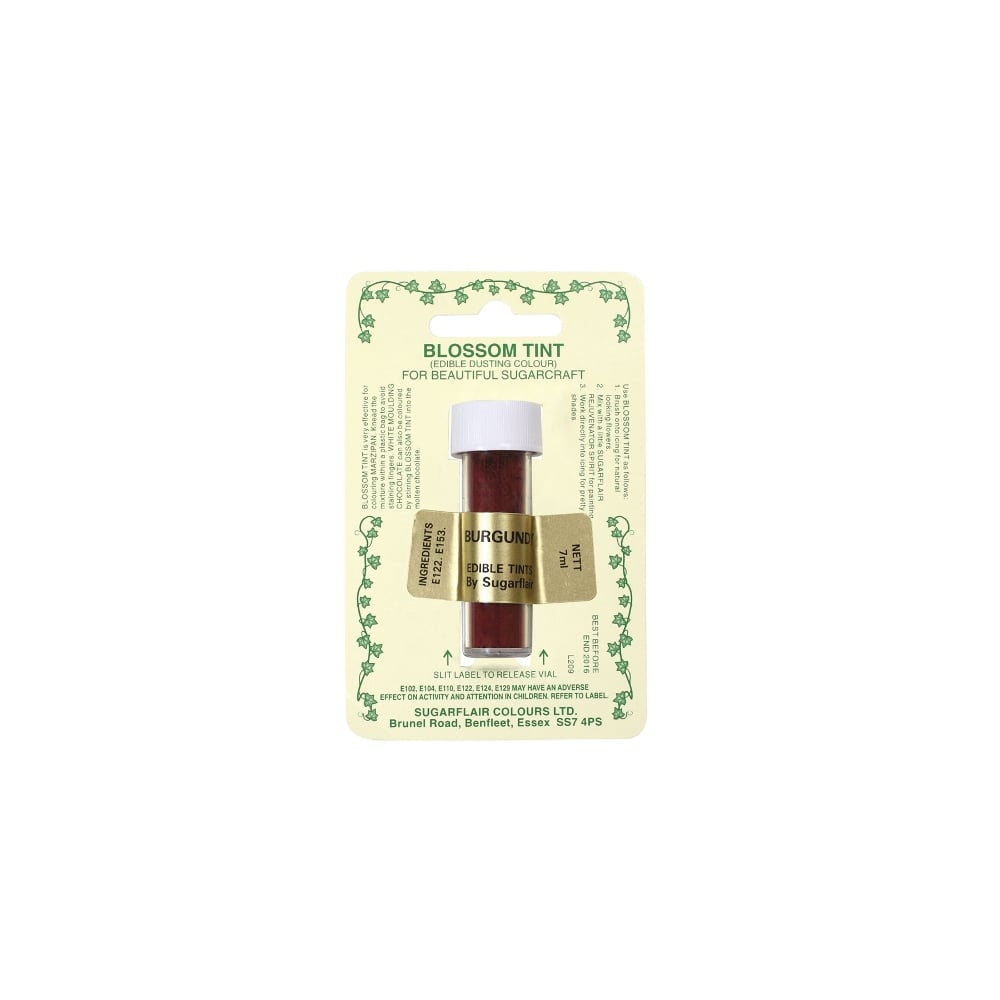 Sugarflair Burgundy - Blossom Tint Dusting Colour