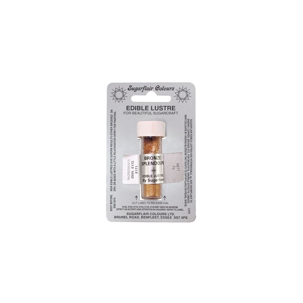 Sugarflair Bronze Splendour - Edible Lustre Dusting Colour 2g