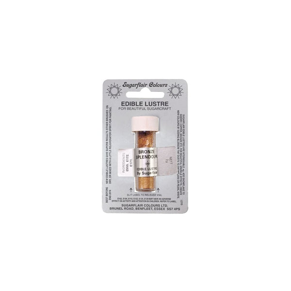 Sugarflair Bronze Splendour - Edible Lustre Dusting Colour 2g