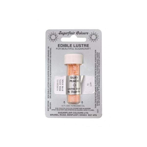 Sugarflair Silky Peach - Edible Lustre Dusting Colour 2g