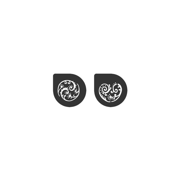Cake Lace Amelia Small Flower Swirls Stencil Set Of 2