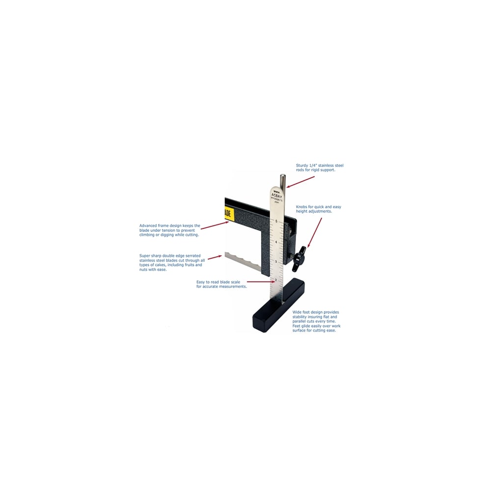 Agbay 12" Junior Single Blade Advanced Cake Leveller