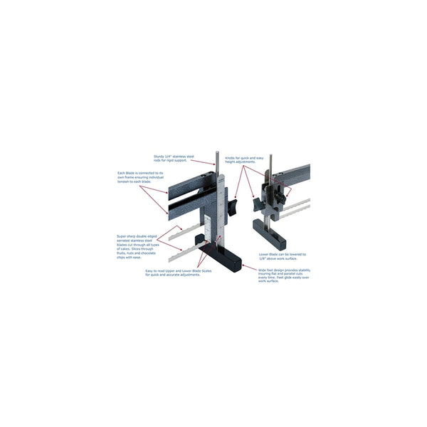 Agbay 20" Deluxe Double Blade Advanced Cake Leveller