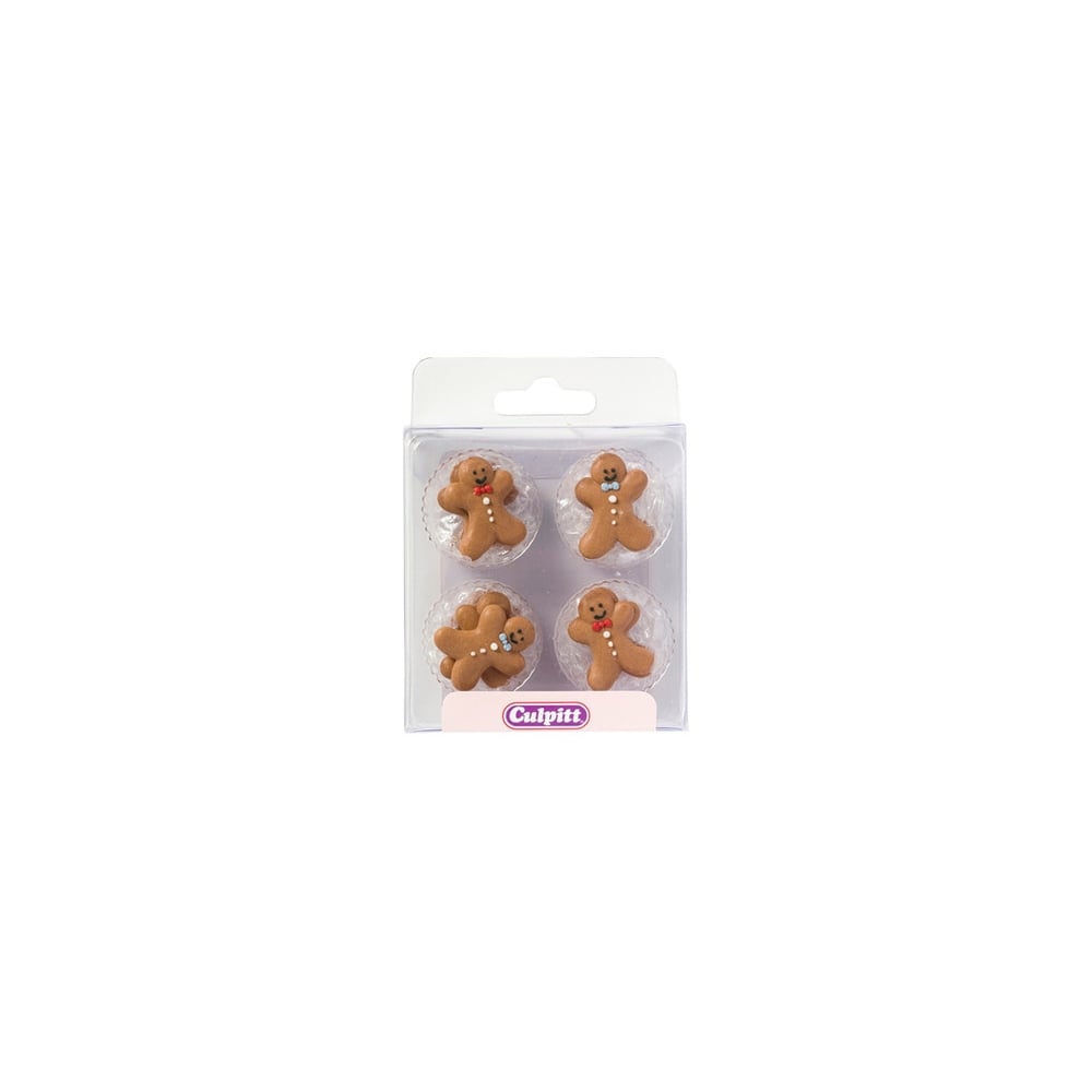 Culpitt Gingerbread Men Edible Royal Icing Toppers x 12