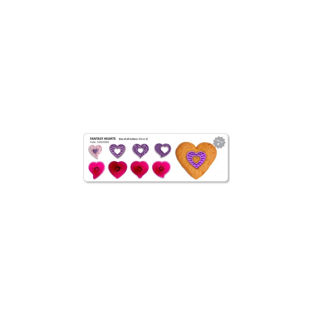 PME Fantasy Hearts Cutter Set Of 4