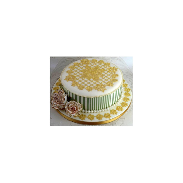 Cake Lace Ring Of Roses - 3D Cake Topper Mat