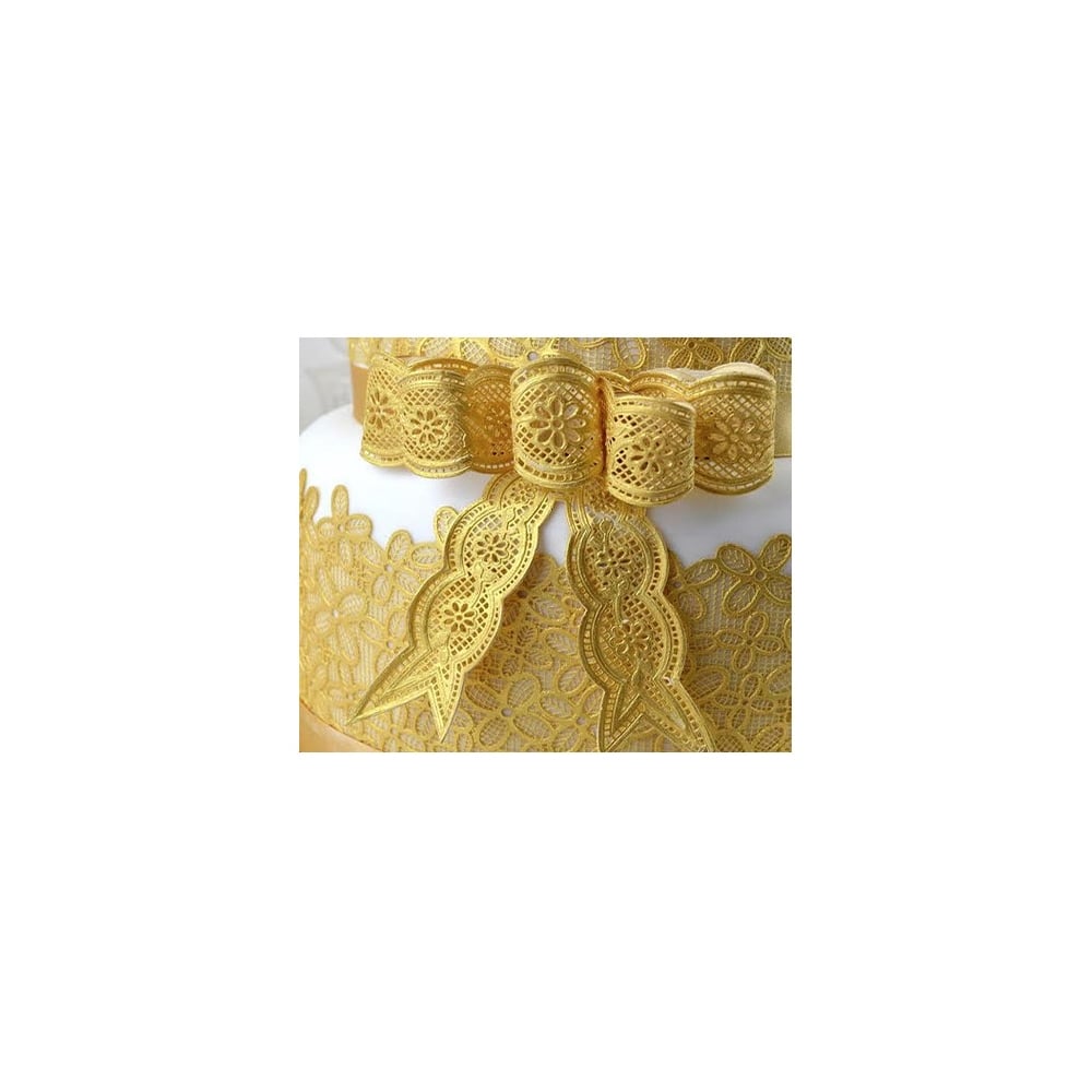 Cake Lace Vintage Bows - 3D Large Lace Strip Mat
